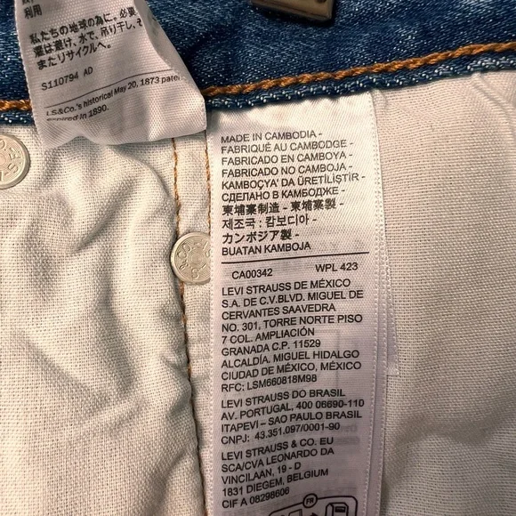 Levi’s 501 Cutoff Denim Shorts – Distressed, High Rise - Picture 7 of 12